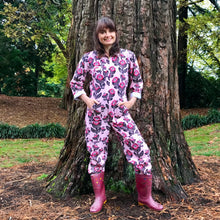 Load image into Gallery viewer, Pink Protea - Flouncy Overalls