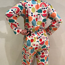 Load image into Gallery viewer, Fruity Faces - Flouncy Overalls